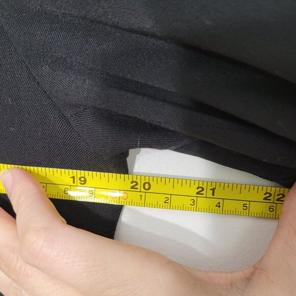 Proportion Petite Conrad C Black Button Down Faux Leather Trim Jacket 6 Petite - Picture 12 of 13